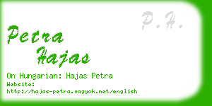 petra hajas business card